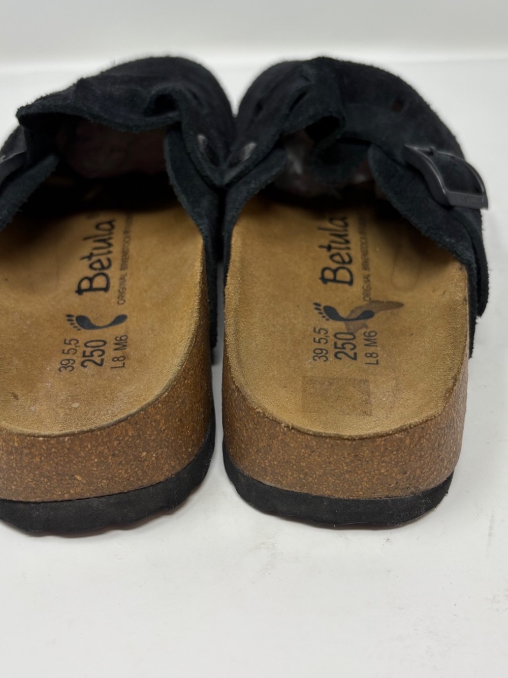 Betula Slip On Suede Clogs Black - Picture 4 of 6